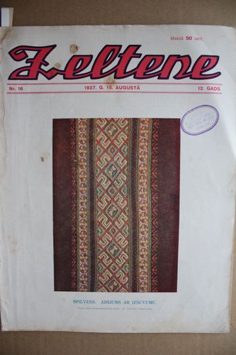Zeltene. 1937  g. Nr. 16