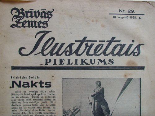 Brīvās Zemes Ilustrētais Pielikums. 1938 g. Nr.29