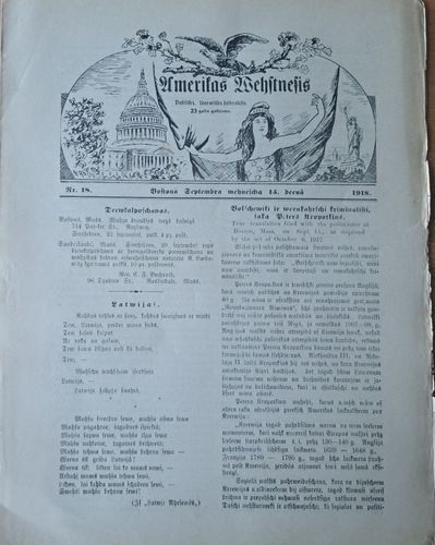 Amerikas vēstnesis Nr. 18 1918