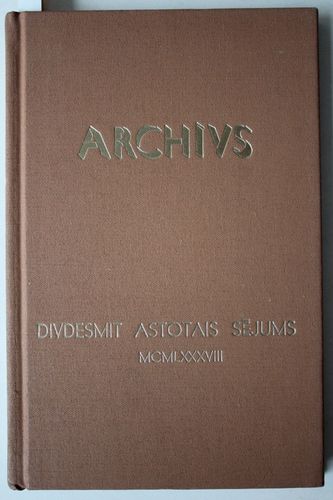 Archivs Divdesmit  astotais  sējums.