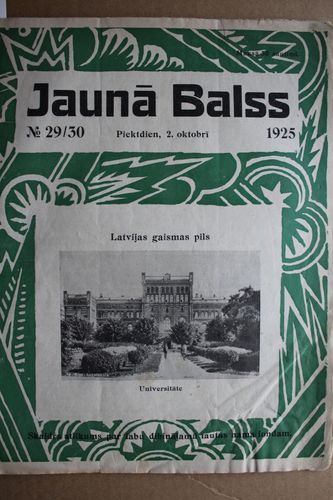 Jaunā Balss. 1925 g. Nr. 29/30