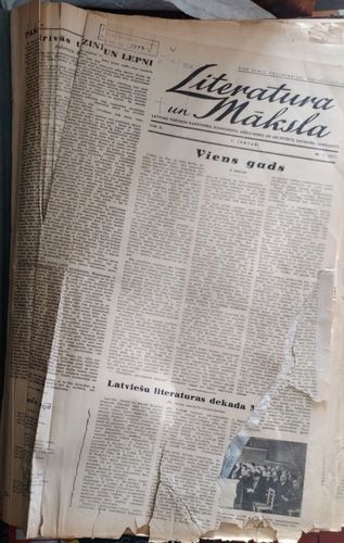 Literatūra un māksla 1949  Nr. 1-52 un 1950 gads Nr 1-53