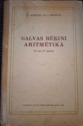 Galvas rēķini aritmētikā III un IV klasei