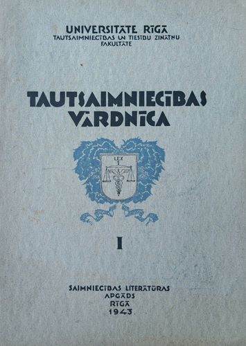 Tautsaimniecības vārdnīca I