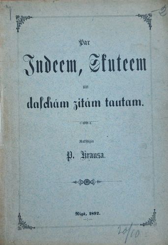 Par indiem, skutiem un dažām citām tautām