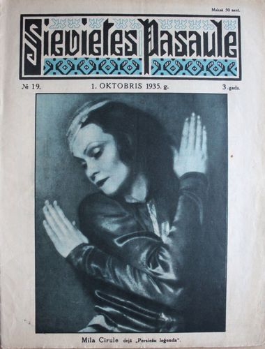 Sievietes  Pasaule. 1935 g. Nr.19