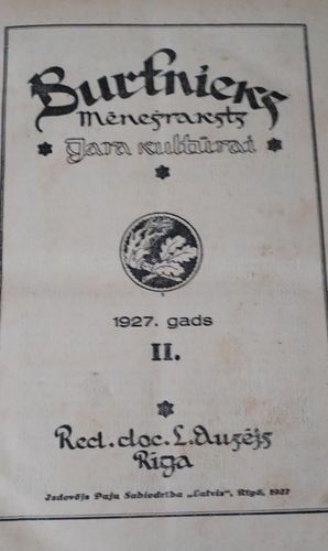 Burtnieks 1927 II pusgads