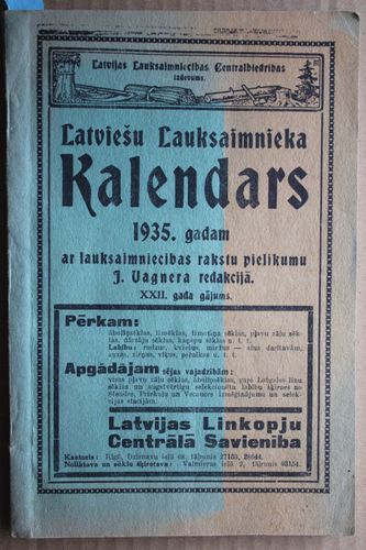 Latviešu Lauksaimnieka kalendars 1935. gadam