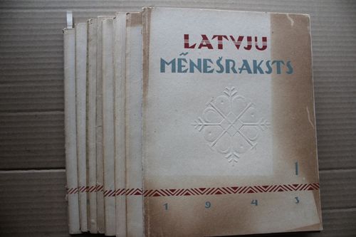 Latvju Mēnešraksts 1943  g. Nr 1-12 (pilns gada gājums).