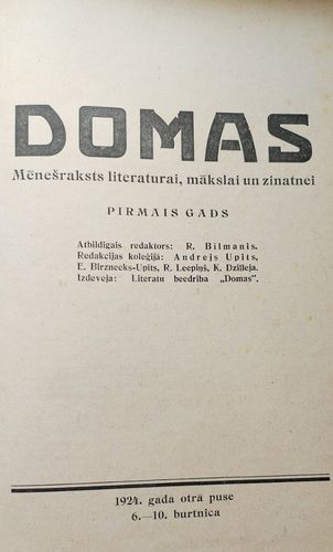 Domas 1924 II pusgads