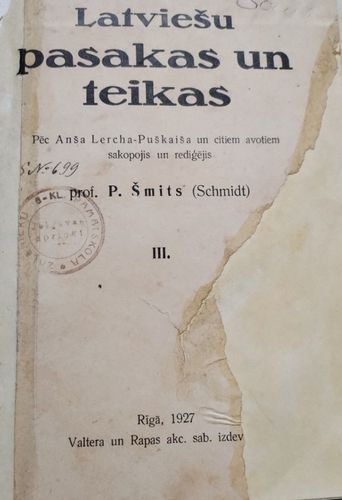 Latviešu pasakas un teikas III