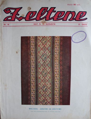 Zeltene. 1937  g. Nr. 16