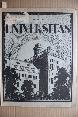 Universitas 1930 g. Nr. 3