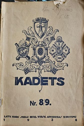 Kadets. Nr .8/9.1938 g.Militāri - Sabiedrisks mēnešraksts.