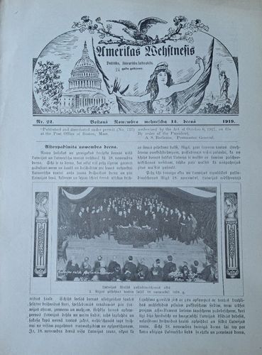 Amerikas vēstnesis Nr. 22 1919