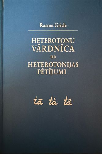 Heterotonu vārdnīca un heterotonijas pētījumi