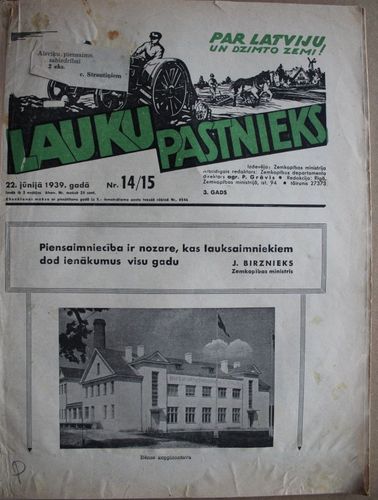 Lauku Pastnieks. 1939 g. Nr.14/15