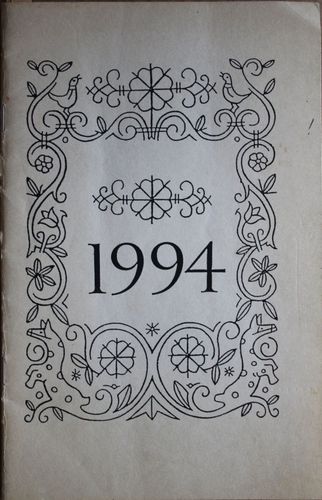 Dienvidkalifornijas latviešu biedrības kalendārs 1994 gadam.