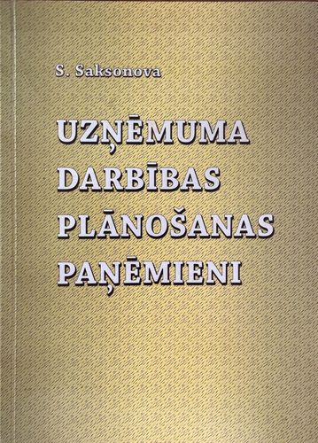 Uzņēmuma darbības planošanas paņēmieni