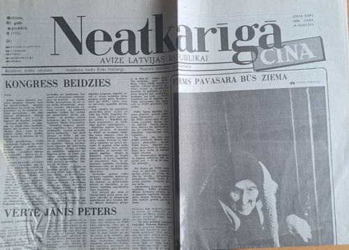 Neatkarīgā Cīņa 29/09/1991