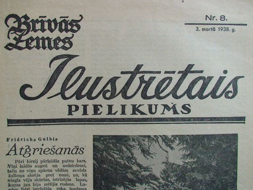 Brīvās Zemes Ilustrētais Pielikums. 1938 g. Nr. 8