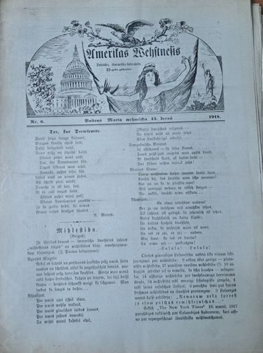 Amerikas vēstnesis Nr. 6 1918