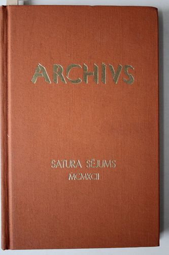 Archivs   Satura  sējums.