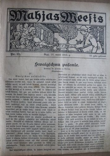 Mājas Wiesis. 1910g. Nr.10