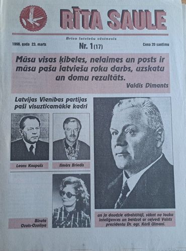 Rīta Saule Nr. 1 23/03/1998