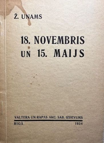 18. novembris un 15. maijs