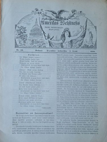 Amerikas vēstnesis Nr. 23 1918