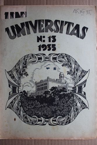 Universitas 1935 g. Nr.13