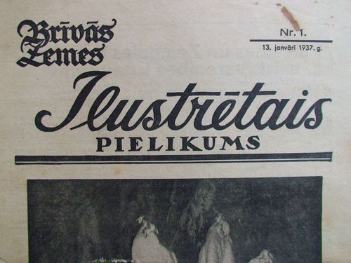 Brīvās Zemes Ilustrētais Pielikums. 1937 g. Nr.1
