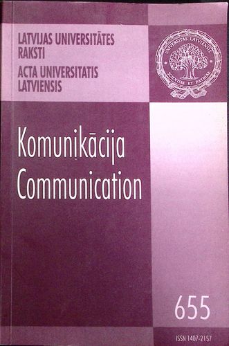 Komunikācija / Communication. Dzimtes pētījumi