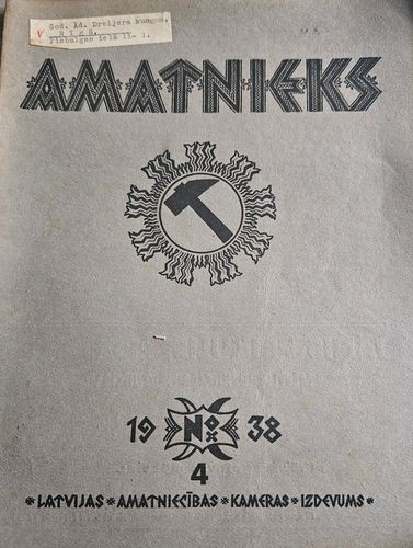 Amatnieks. 1938 g.Nr. 4