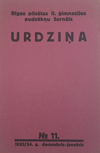 Urdziņa Nr. 11 1933/34