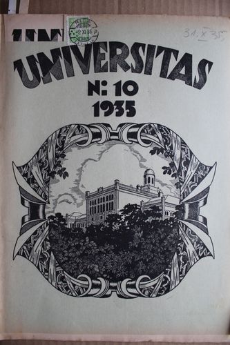 Universitas 1935 g. Nr. 10