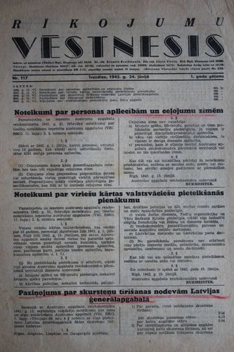 Rīkojumu Vēstnesis.1942 g.Nr. 117