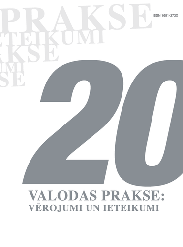 Valodas prakse: vērojumi un ieteikumi Nr. 20 (2025)