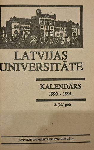Latvijas Universitāte kalendārs 1990.-1991.