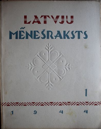 Latvju Mēnešraksts 1944  g. Nr. 1