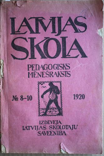 Latvijas Skola. 1920 g. Nr.  8-10
