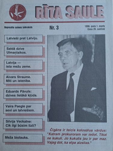 Rīta Saule Nr. 3 1/03/1996