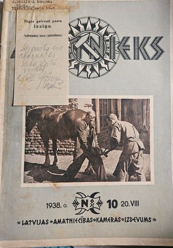 Amatnieks. 1938 g.Nr. 10